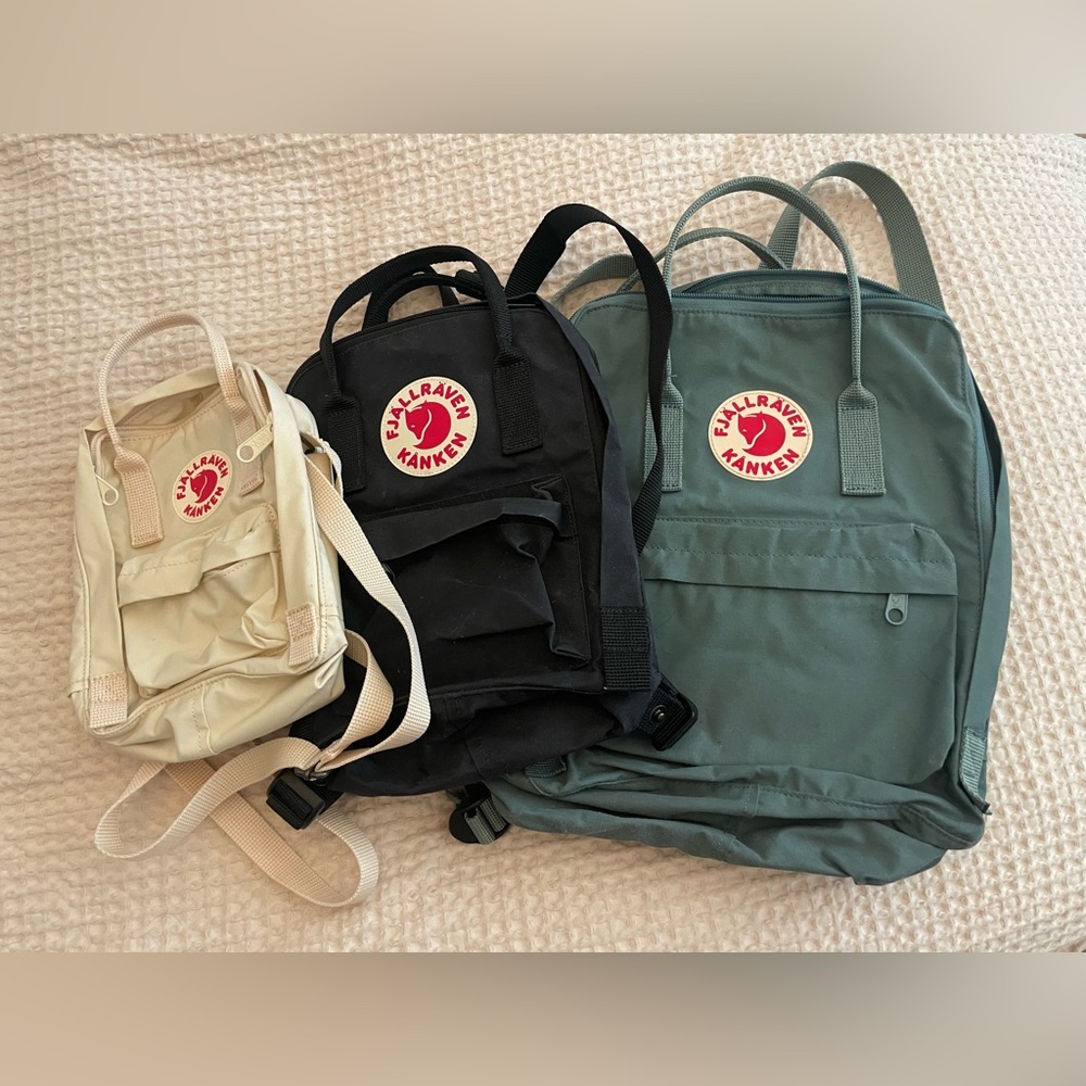 Lot of 3 Kanken bags - excellent condition!
